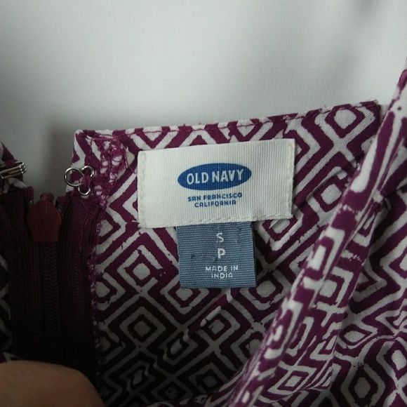 OLD NAVY Plum White Spaghetti Strap Dress S P - Picture 4 of 4